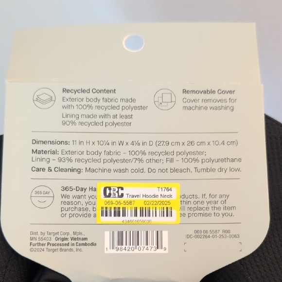 Travel Neck Pillow W/ Hood - Picture 5 of 5